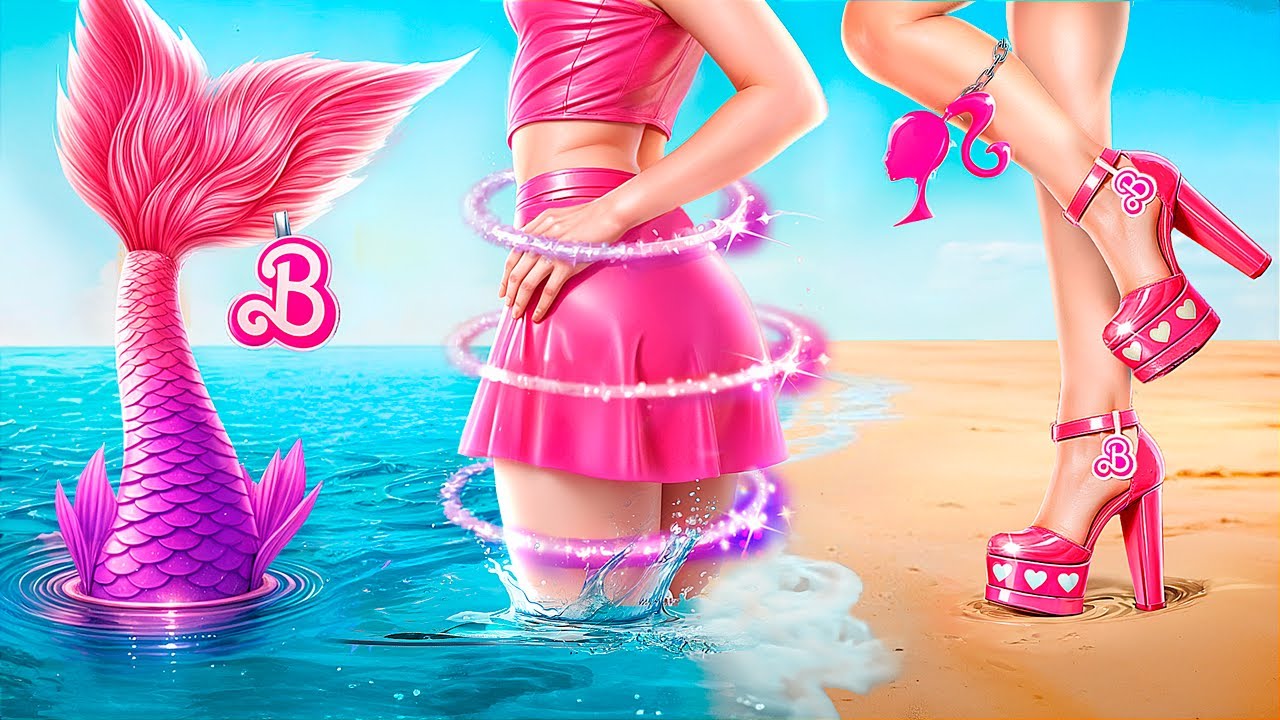 Mermaid vs Barbie in Real Life! How to Become Popular on a Desert Island!
