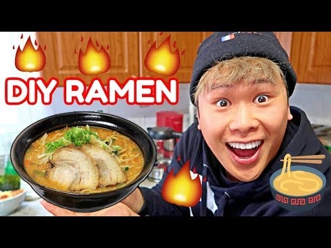 ラーメン作り DIY HOW TO MAKE SPICY RAMEN NOODLES