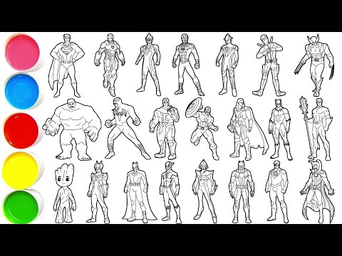 Draw 22 Legendary Superheroes in Minutes - Superman, Iron Man, Ultraman, Spider-Man & others