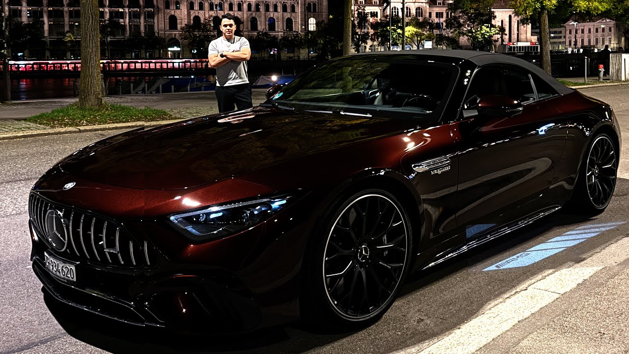 2025 Mercedes AMG SL 63 S - 816 HP Full Night Drive SL63 E performance Review