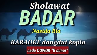 Download lagu SHOLAWAT BADAR - Nada cowok - Karaoke dangdut koplo mp3