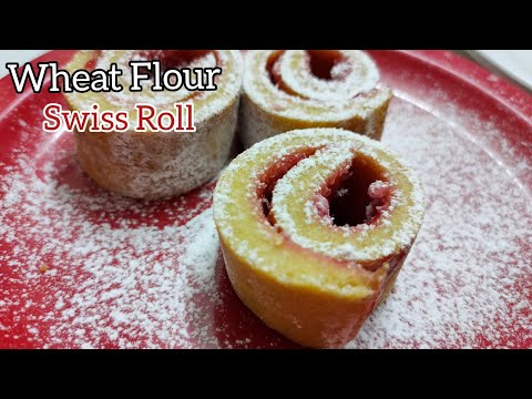 Wheat Flour Swiss Roll In Fry Pan / Healthy Wheat Flour Swiss Roll