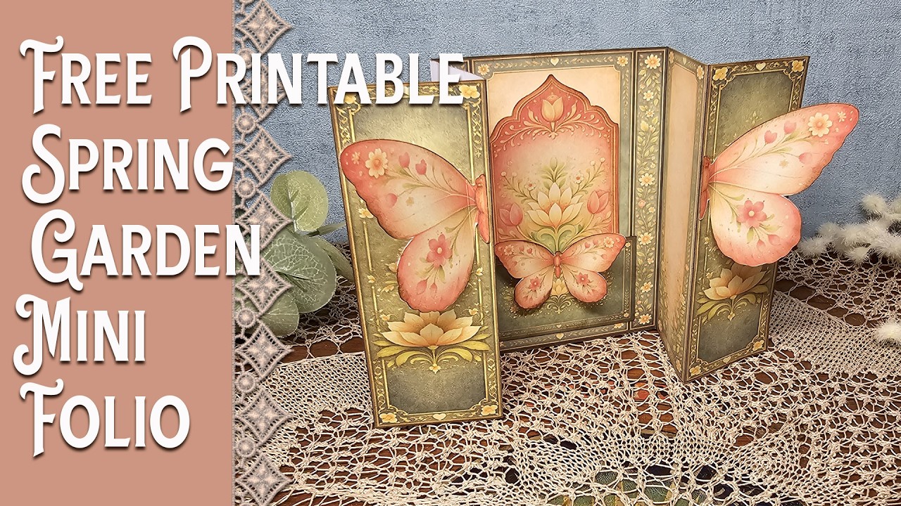 Free Printable   Spring Garden Journal Folio Tutorial