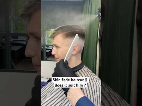 Skin fade haircut 💈does it suit him ?#fyp #foryou #shorts #haircut #skinfade