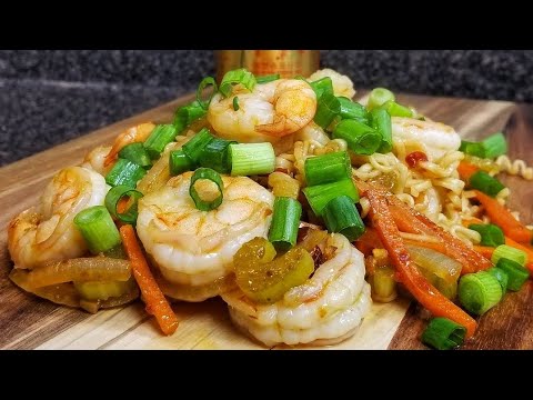 Spicy Shrimp Ramen Stir Fry - Easy Recipes