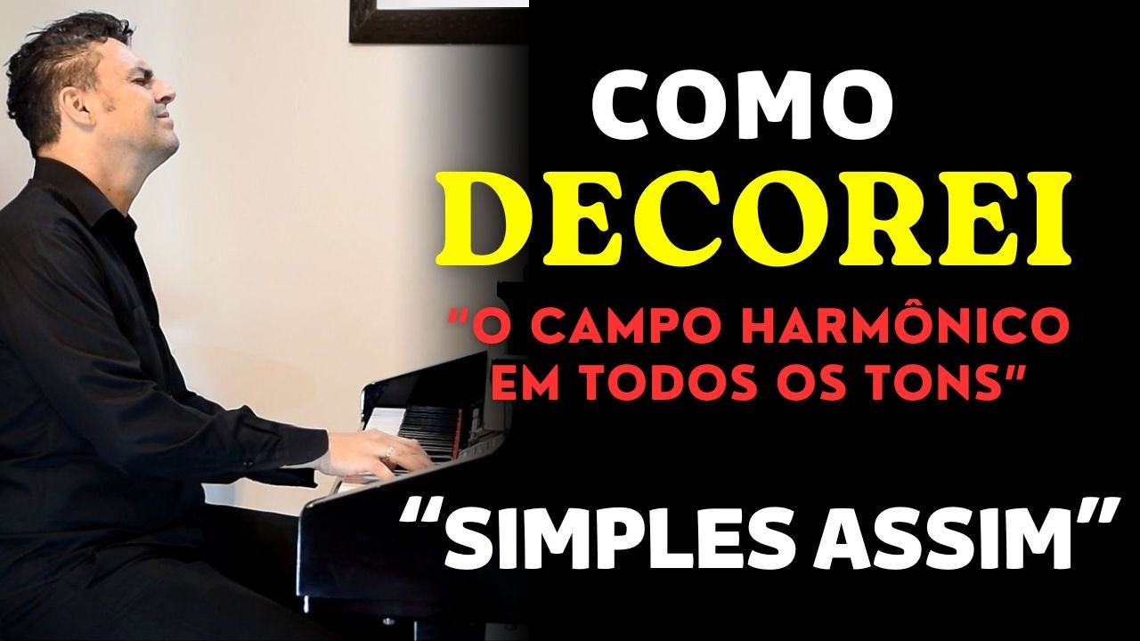 COMO EU DECOREI TODOS CAMPOS HARMÔNICOS NO TECLADO (AULA DE TECLADO)
