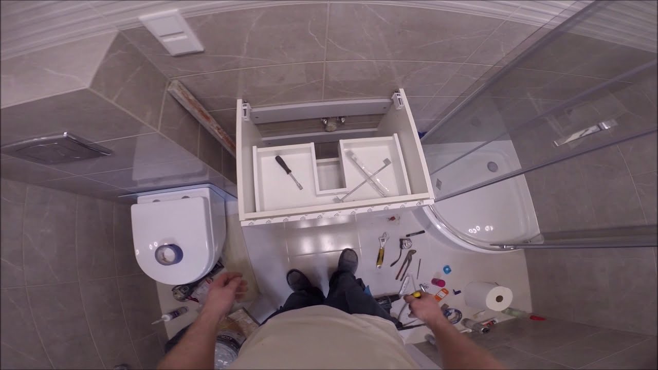 #28 D. Montaż wiszącej szafki pod umywalkę w łazience we własnym zakresie krok po kroku z omówieniem