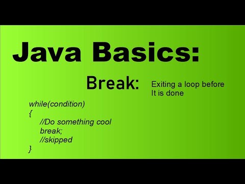 Java Basics: Break explained in less than 60 seconds
