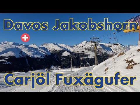 Davos Jakobshorn, Scenic Ride on the Carjöl Fuxägufer Express Chairlift | Switzerland