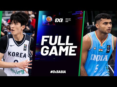 Republic of Korea 🇰🇷 vs India 🇮🇳 | Men Full Game | FIBA 3x3 Asia Cup 2025 | #3x3Basketball