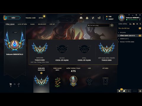Tryhard Top Thách Đấu Cuối mùa - Immortals Tryn live  LMHT