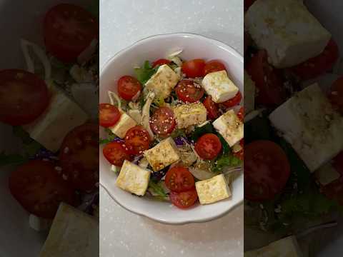 나를 위한 건강한 한 끼  #자취요리 #두부 #샐러드 #tofu #salad #저녁