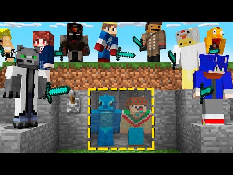 EXTREME HIDEAWAY with 12 YOUTUBERS on the BIGGEST MINECRAFT SERVER