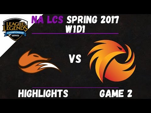 FOX vs P1 Highlights Game 2 NA LCS 2017 Spring W1D1 Echo FOX vs Phoenix1