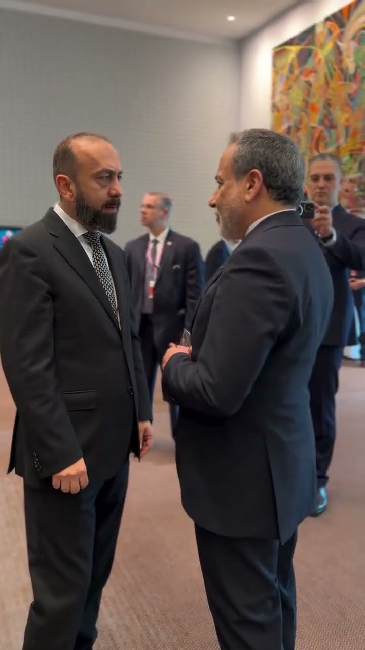 ՄԱԿ ԳԱ շրջանակներում Արարատ Միրզոյանը կարճ զրույց է ունեցել Աբաս Արաղչիի հետ