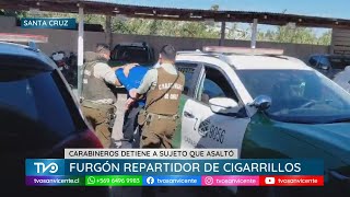 Carabineros detiene a sujeto que asaltó furgón repartidor en Santa Cruz