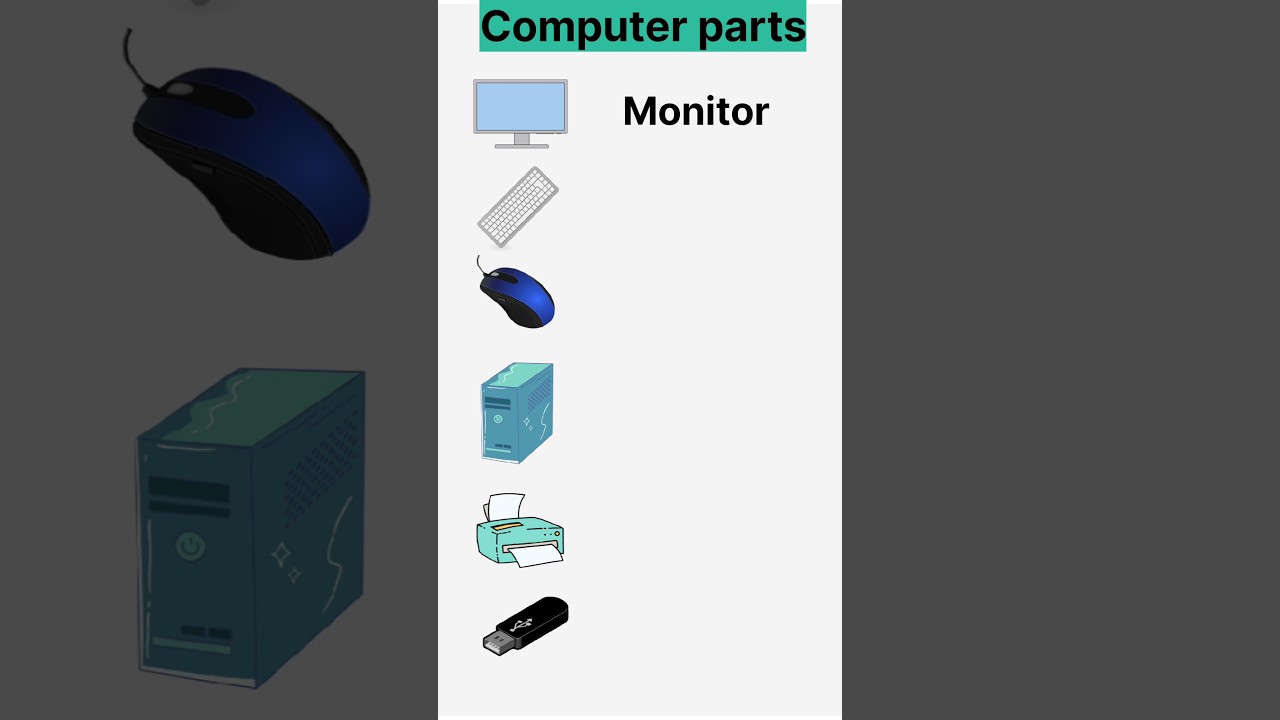 Computer parts name #shorts #short