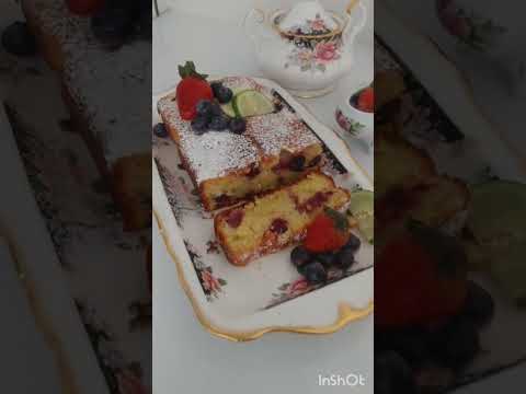 #باوند_كيك_الليمون والتوت#كيك_لذيذ_Doaa _Cake# الوصفه على قناتي