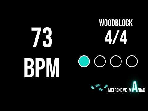 Metronome 73 BPM 4/4 - Woodblock