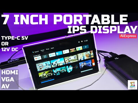Compact 7 Inch Portable IPS Monitor Review | Multi-Device Support + Built-in Speakers | HDMI/VGA/AV