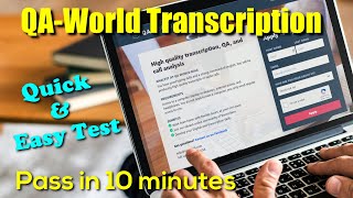 QA-World Transcription Jobs | How To Pass Transcription Test | Full Tutorial