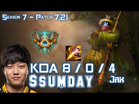 Ssumday JAX vs ELISE Jungle - Patch 7.21 KR Ranked
