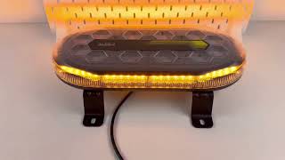 Mini LED rampa, oranžová, 60xLED, 12-24V, ECE R65, pevná montáž