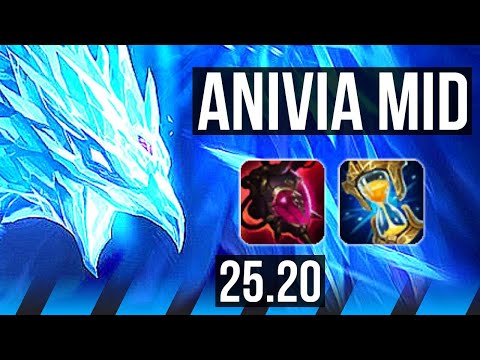 ANIVIA vs VIKTOR (MID) | 8/1/4, 6 solo kills, 900+ games, Legendary | KR Grandmaster | 25.20