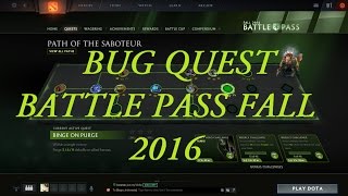 BUG QUEST BATTLE PASS FALL 2016