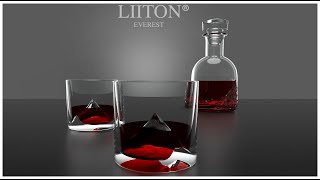 Liiton Whiskey Glazen Mount Everest 270 ml - 2 Stuks