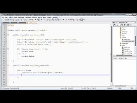 CodeIgniter Tutorials Registration Login Part 11 13