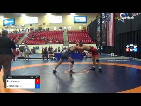 2018 Marine Corps US Open/Senior Men's Freestyle 97 Con 8 #2 - Ross Larson (VWC) Vs. Joshua Roetma