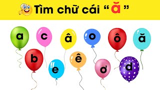 Cùng bé yêu tìm kiếm chữ cái A, Ă, Â siêu nhanh chóng | Dạy bé học chữ cái tiếng Việt