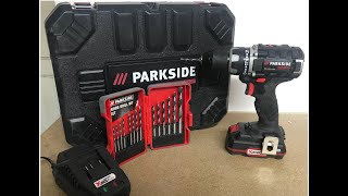 PARKSIDE PERFORMANCE Aku drill 20 V PABSP 20-Li B2 unboxing and small TEST