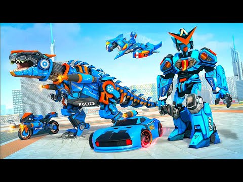 Flying Robot Car Transform Robot Moto Bike Robot Games - Android Gameplay