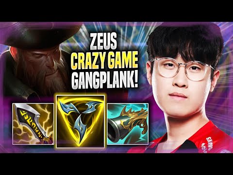 ZEUS CRAZY GAME WITH GANGPLANK! - T1 Zeus Plays Gangplank TOP vs Riven! | Season 2022