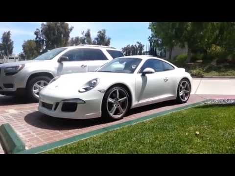 Porsche 991 Carrera S with SportDesign Package in White w/ SportTechno Wheels