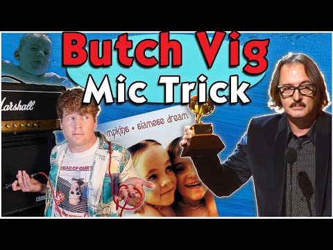 Nirvana / Smashing Pumpkins Producer Butch Vig Microphone Placement Technique. #musicproducer