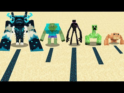Sculk Generation by All Mutant creatures in Minecaft - Which Mutant Mob Will generate more Sculk?