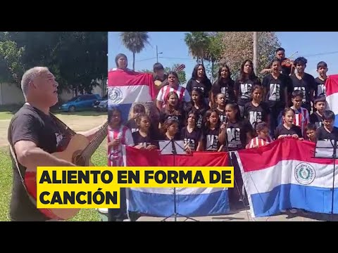 Alumnos de conservatorio en Fuerte Olimpo le cantan a la Selección