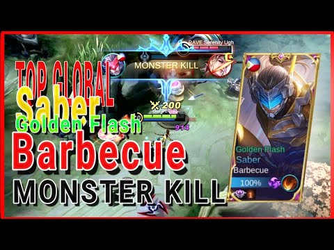 Saber Golden Flash Top Global by Barbecue‼️Best build Win Rate 75.6%. Game For Life