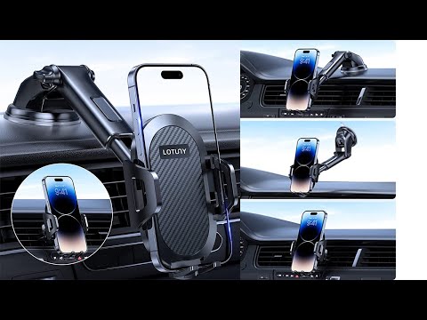 Universal Phone Mount for Car Military-Grade Reliable Suction Hands-Free Car Phone Holder Mount