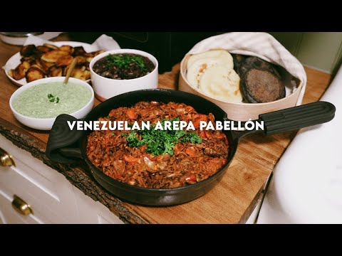 Making Venezuelan Arepa Pabellón