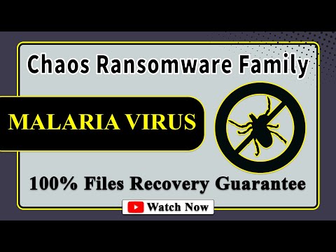 || SOLVED ✅🔘|| MALARIA VIRUS Chaos family ransomware – removal and decryption