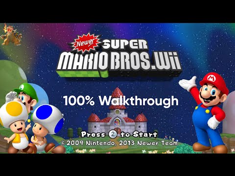Newer Super Mario Bros Wii - 100% Walkthrough