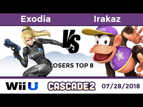 Cascade 2 Singles: Losers Top 8 - Exodia (Zero Suit Samus) vs Irakaz (Diddy Kong)