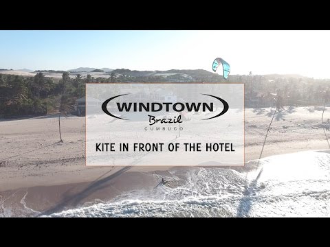 Kitesurf in front of our hotel in Cumbuco (4K) - Windtown Beach Hotel ☀