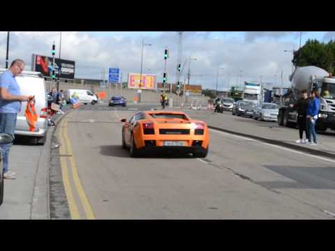 Lamborghini Gallardo + Porsche 997 GT2 Fly Through Dublin!