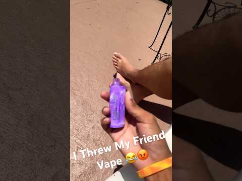 I Threw My Friend Vape 😂😡 #ytshorts #shortfeed #fyp #comedy #vape #reaction #2023 #friends #prank