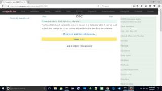 Explain the role of JDBC ResultSet interface. | javapedia.net